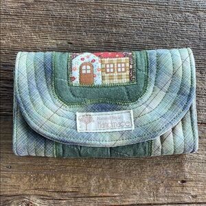 Handmade quilted cottagecore accordion wallet. Soft shabby chic boho cabincore
